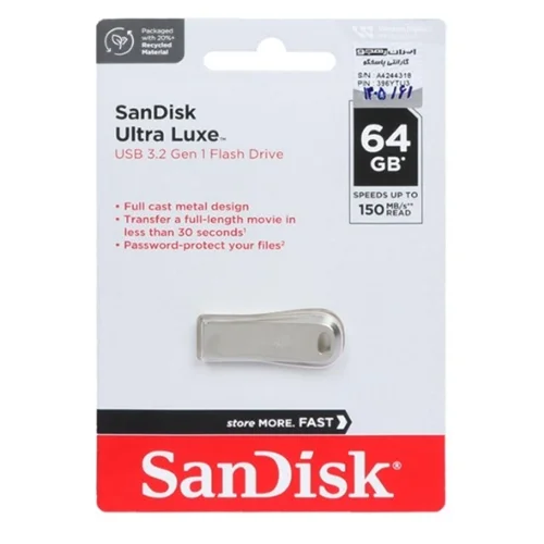 فلش مموری Sandisk 64G مدل Ultra LUXE USB 3.2
