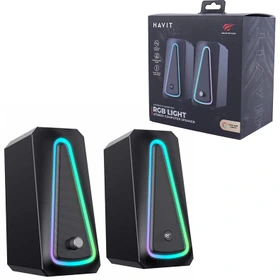 اسپیکر گیمینگ دوتکه لپ تاپ هویت مدل HAVIT SK208 PRO RGB Light