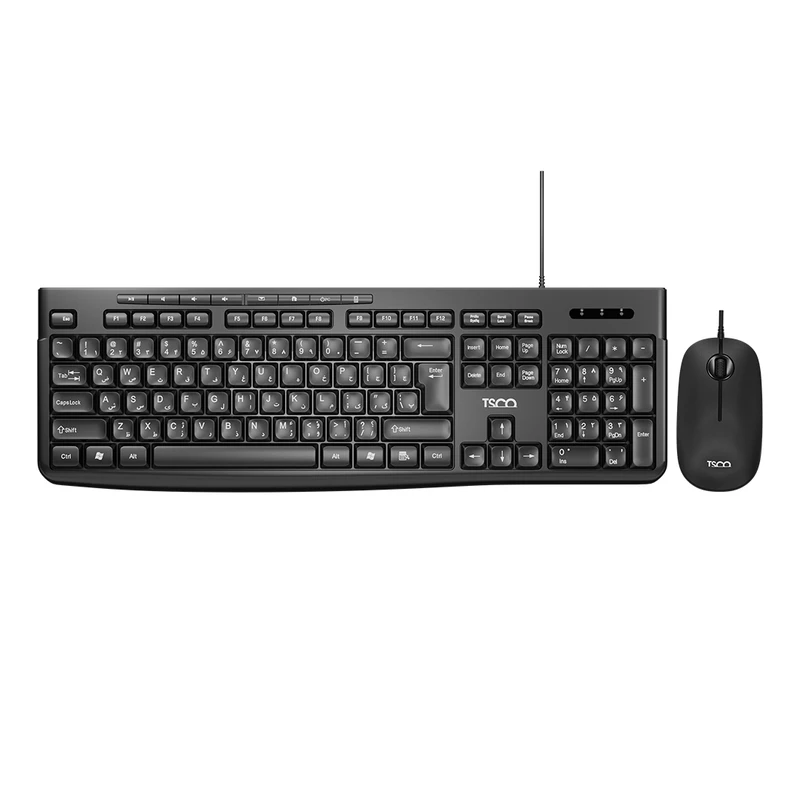 کیبورد و ماوس سیم دار تسکو مدل TSCO TKM8057